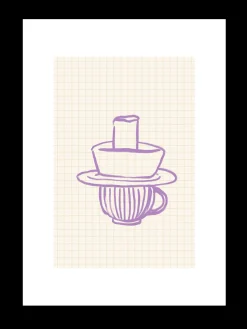 Søstrene Grene Plakat Køkkenkunst Lilla A3